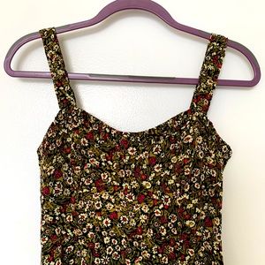 NEW Zara ankle-length dress in dark floral